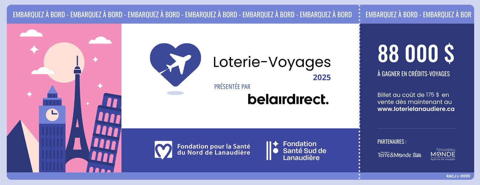 Loterie-Voyages des fondations en santé dans Lanaudière