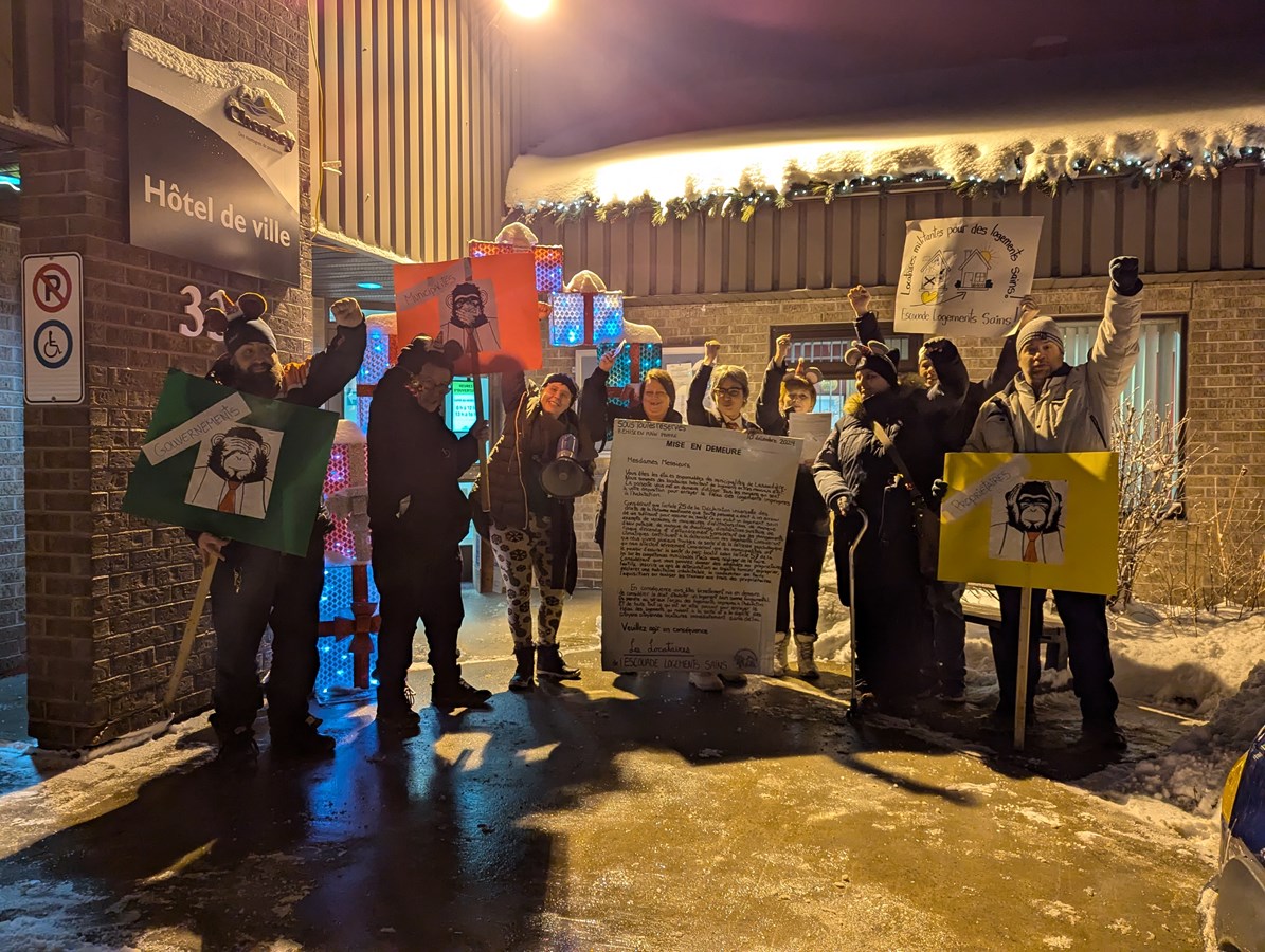 Des locataires se mobilisent pour le droit à des logements sains!