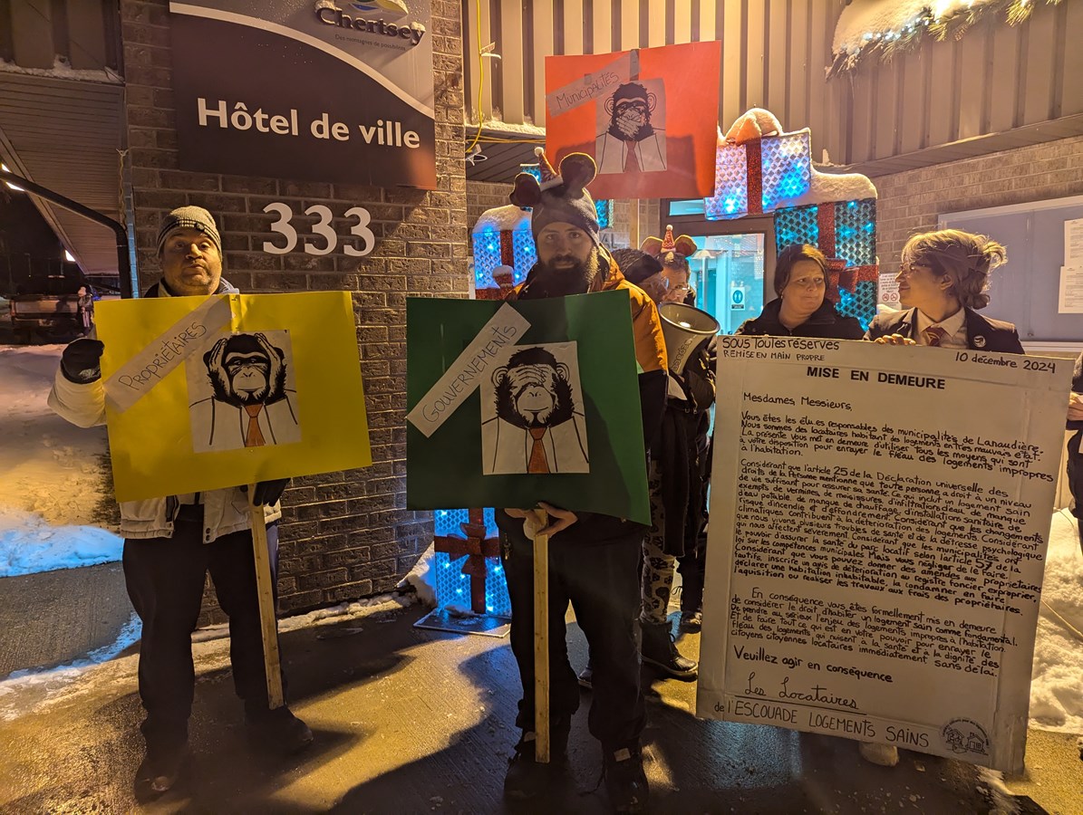 Des locataires se mobilisent pour le droit à des logements sains!