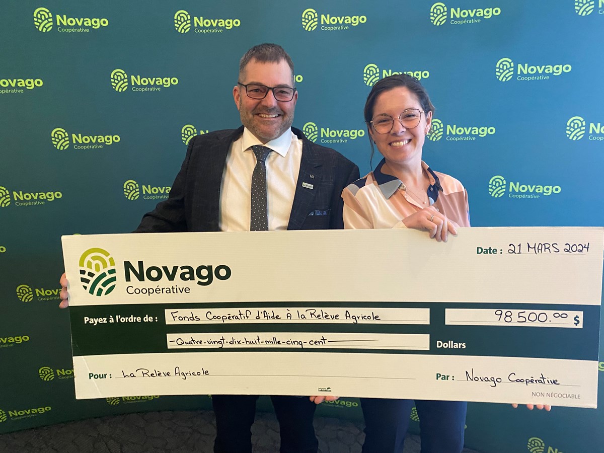 Novago coopérative remet plus de 98 000$ à la relève agricole