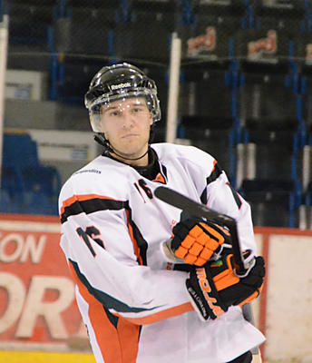 Pierre-Alexandre Joncas a enregistré deux buts pour les Patriotes de l'UQTR. Trois-Rivières le 25 janvier 2012. NICOLAS DUCHARME/L'ÉCHO DE TROIS-RIVIÈRES/AGENCE QMI