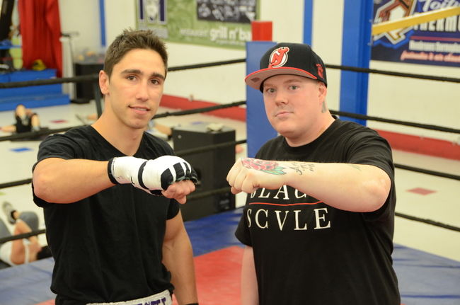 Le boxeur Mikael Zewski et le rappeur Pat K7.