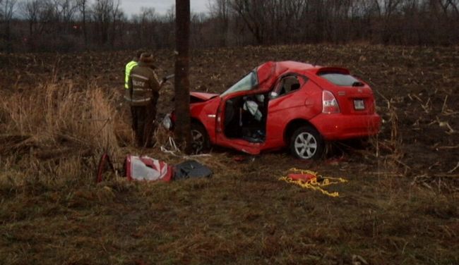L'accident serait survenu sur le chemin du Pays-Brûlé, près de l'intersection du rang Saint-Alexis.
