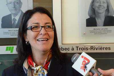 La nouvelle rectrice de l UQTR, Nadia Ghazzali, veut attirer plus d étudiants étrangers à l UQTR. GUILLAUME JACOB/L'ÉCHO DE TROIS-RIVIÈRES/AGENCE QMI