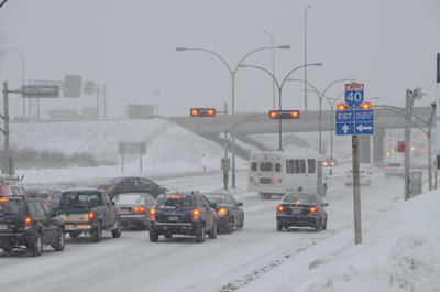 Un des plus gros chantiers de la région cette année sera celui de la réfection du viaduc où l'autoroute 40 enjambe le boulevard des Récollets à Trois-Rivières. GUILLAUME JACOB/L'ÉCHO DE TROIS-RIVIÈRES/AGENCE QMI