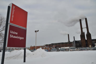 L'usine Rio Tinto Alcan à Shawinigan le 3 février 2012. FANNIE BROUILLETTE/L'ÉCHO DE SHAWINIGAN/AGENCE QMI