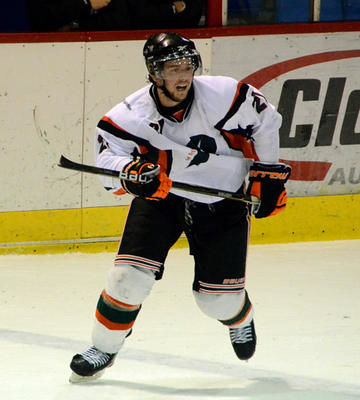 Félix Lefrançois a été l un des deux marqueurs des Patriotes dans la défaite de 3-2 contre les Mustangs de Western. Trois-Rivières le 18 février 2012. NICOLAS DUCHARME/L'ÉCHO DE TROIS-RIVIÈRES/AGENCE QMI