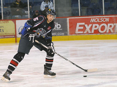 Pierre-Olivier Beaulieu a récolté un but et une passe dans la défaite du Caron et Guay contre les Marquis de Saguenay. Photo: Flageol Photo