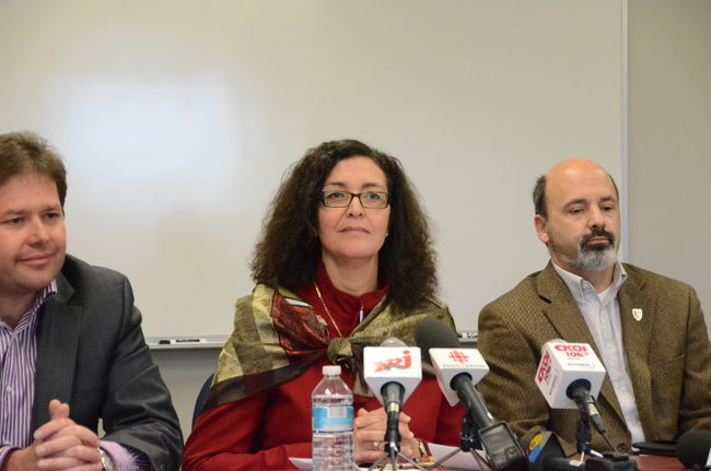 La rectrice de l'Université du Québec à Trois-Rivières, Nadia Ghazzali, devait être du voyage. Elle a cependant annulé sa participation, mardi, afin de pouvoir « suivre l’évolution de la grève étudiante ».