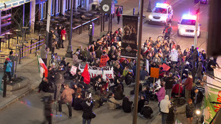 La manifestation s'est déroulée dans le calme.