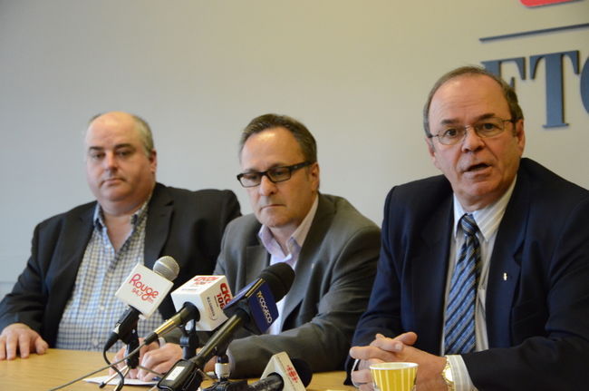 Le secrétaire général de la Fédération des travailleurs du Québec, Michel Arsenault, était de passage en Mauricie jeudi.