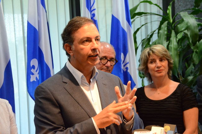 Le ministre du Développement économique, de l’Innovation et de l’Exportation, Sam Hamad, était de passage à Bécancour pour annoncer la décision de l’entreprise Rio Tinto – Fer et Titane.