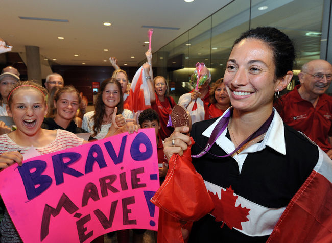 Marie-Ève Nault est rentrée de Londres lundi soir. 