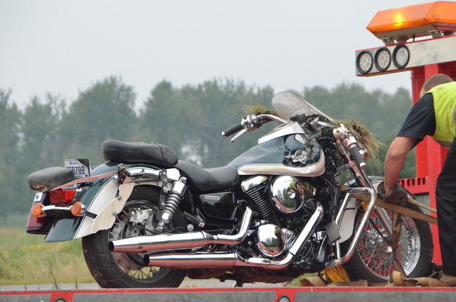 Un accident de moto est survenu sur l'autoroute 40, jeudi.