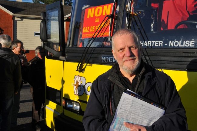 Pierre Bluteau est le coordonnateur pour le Regroupement interrégional sur les gaz de schiste de la Vallée-du-Saint-Laurent et organisateur du voyage.