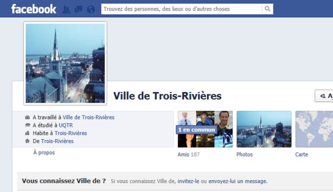 Quelques comptes Facebook à l’effigie de Trois-Rivières existent déjà, mais ils ne sont pas contrôlés par l’administration municipale.