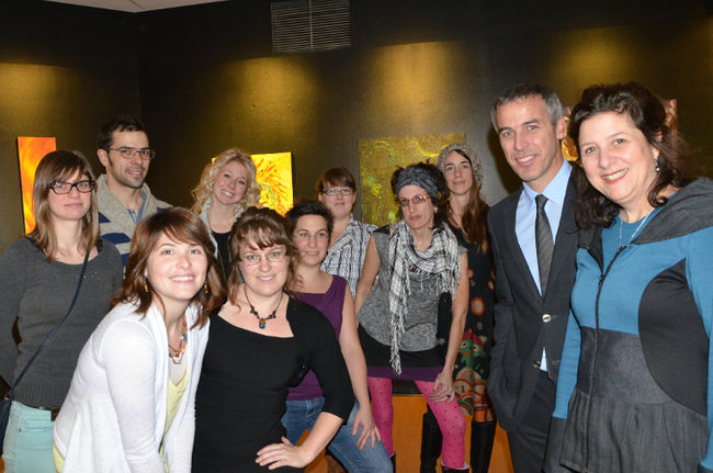Les œuvres de quinze artistes seront exposées dans les salles de la région. À droite, on retrouve Éric Lord, directeur de Culture Mauricie et Louise Martin, directrice de Culture Shawinigan. 