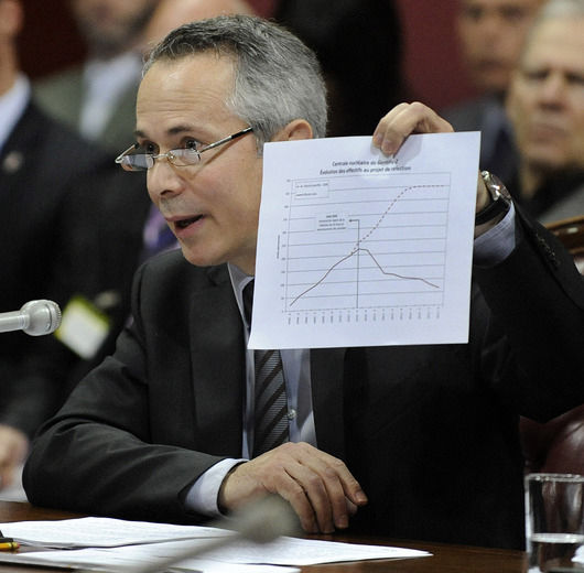 Thierry Vandal, président directeur général d'Hydro-Québec, a affirmé devant les parlementaires que la société d'État avait fait savoir au gouvernement libéral que la réfection de la centrale était injustifiable sur le plan financier.