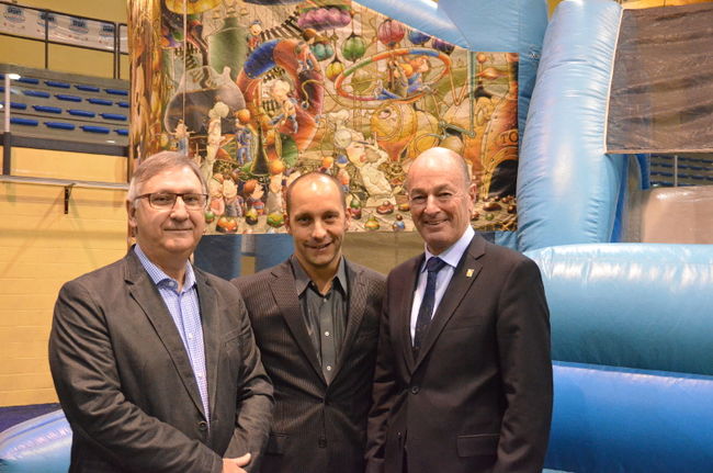 Michel Byette, président du CSAD, Jean-François Picard, directeur général du CSAD et Yves Lévesque, maire de Trois-Rivières.