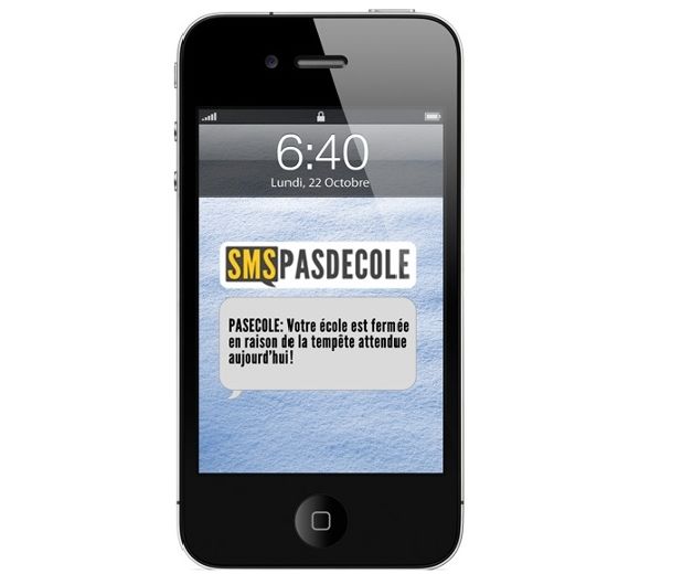 Les parents inscrits à «SMSpasdecole» seront avertis par message texte le matin si l’école que fréquente leur enfant est fermée.
