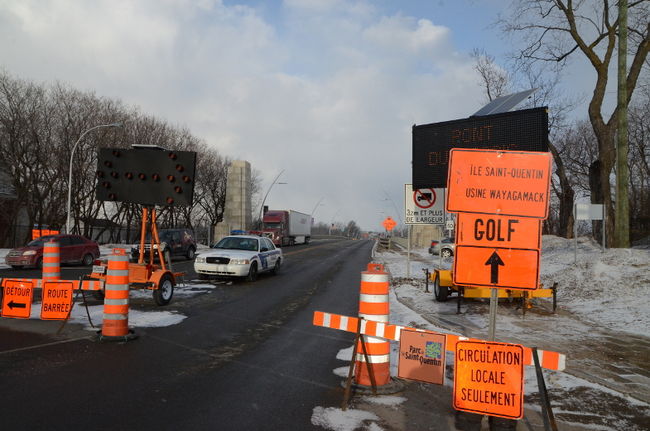 La chaussée est du pont Duplessis demeurera fermée jusqu’au 15 février, prévoit le ministère des Transports
