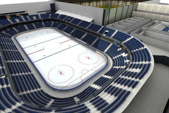 Le nouveau colisée devait à l'origine contenir 5125 sièges.