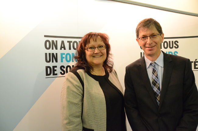 Isabelle Martin, chef de la direction de GDG environnement, en compagnie de Gaétan Morin, premier vice-président – développement corporatif et investissements du Fonds de solidarité FTQ.