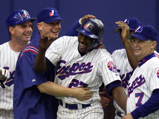 Vladimir Guerrero, à l'époque où il portait les couleurs des Expos de Montréal.