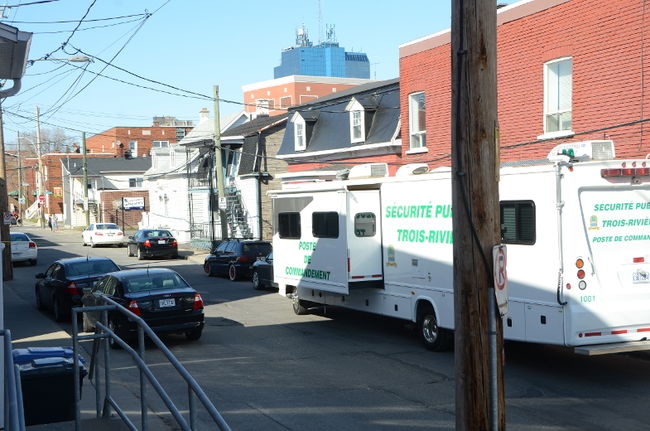 L'opération policière a eu lieu sur la rue Saint-Olivier, à Trois-Rivières.