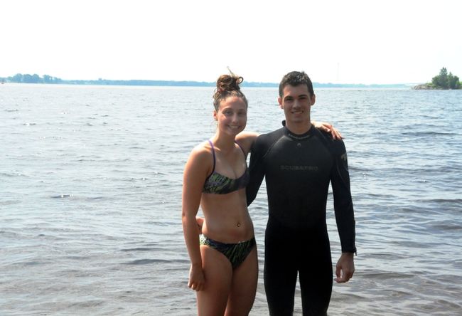 Vincent Gondin en compagnie de sa sœur Marie-Laurence. 