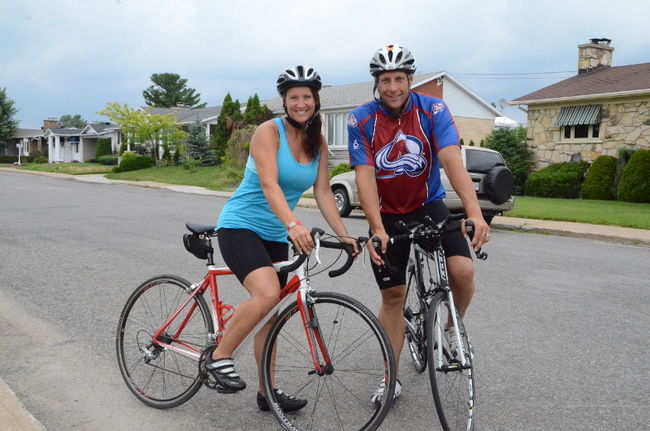 Nathalie Sanfaçon et Hugo Gaillardetz s’entraînent pour une bonne cause.