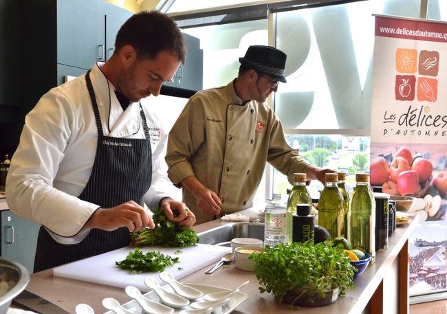Les chefs Martin Patenaude, des Écoles culinaires le Choix du Président, et Fred Chappuis, de Frédélys, donneront différents ateliers pendant les Délices d’automne.