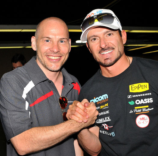 Jacques Villeneuve et Alexandre Tagliani ont fait la paix au Grand Prix de Trois-Rivières. 