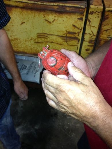 Voici la grenade découverte par un employé de Tersol