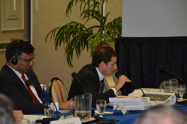 Simon Pillarella, vice-président au développement des affaires d’IFFCO Canada, a eu à répondre à de nombreuses questions, notamment sur l’émission de GES de la future usine d’urée. 
