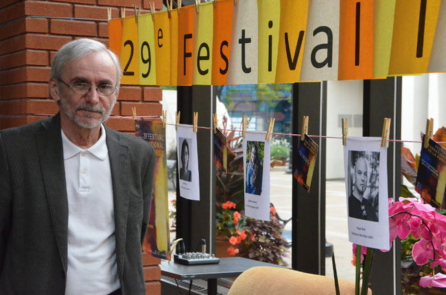 Marcel Labine, lauréat du Grand Prix Québecor du Festival International de la Poésie 2013.