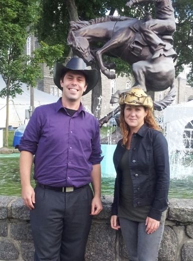Frédéric Lamothe du CLD Mékinac et Karine Genest de Place aux jeunes