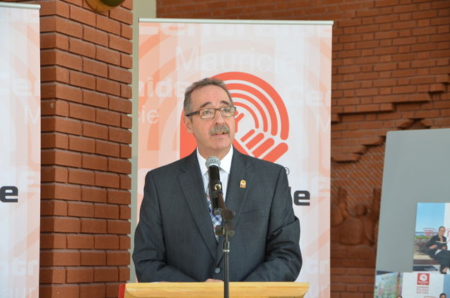 Centraide Mauricie soutient 115 organismes communautaires chaque année par le biais de sa campagne de financement. Sur la photo, on reconnaît le président de la campagne, Christian Éthier, chef relations avec le milieu et projets spéciaux à Hydro-Québec.