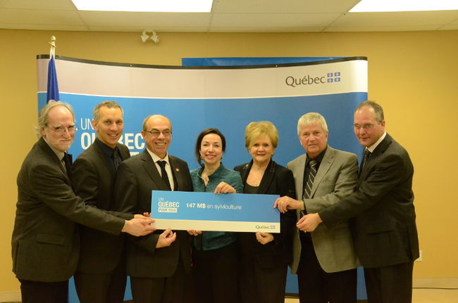 En point de presse vendredi matin à Trois-Rivières, la ministre des Ressources naturelles, Martine Ouellet, et son adjoint parlementaire, le député Denis Trottier, ont parti le bal en annonçant l’octroi de 147 millions de dollars qui serviront aux entreprises sylvicoles du Québec.