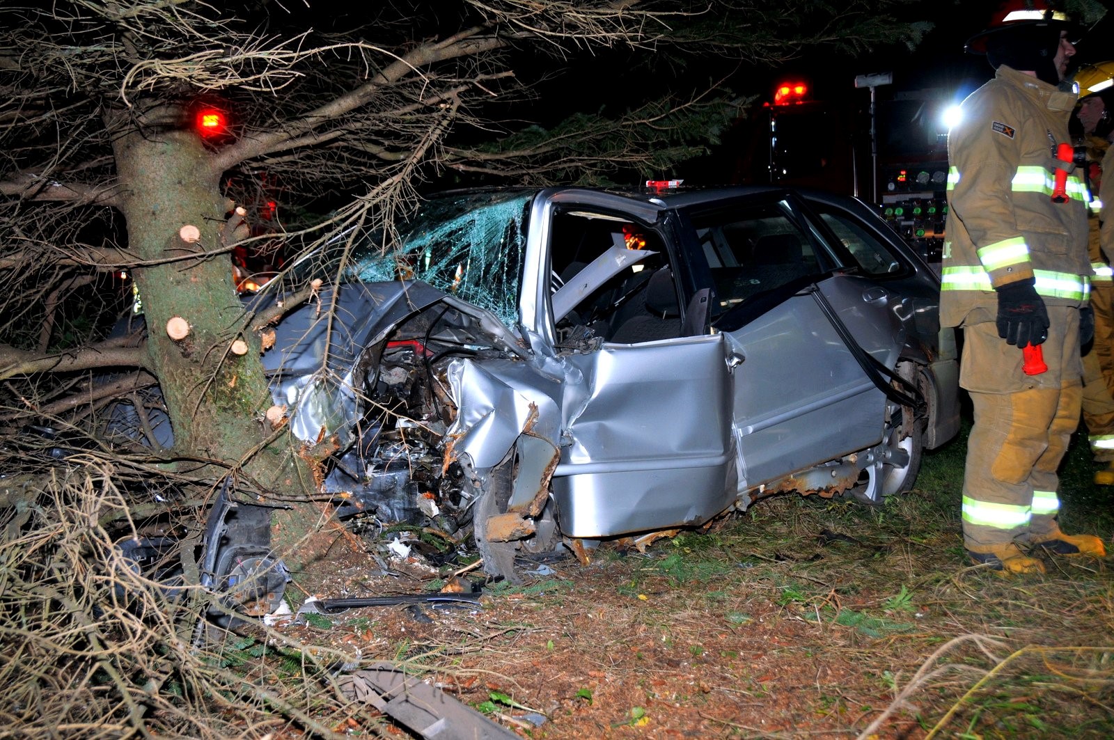 Tout un accident à Sainte-Clotilde-de-Horton en fin de nuit samedi