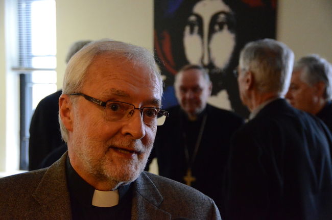 L'évêque de Trois-Rivières, Mgr Luc Bouchard.