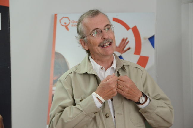 Le candidat de Québec Solidaire dans Trois-Rivières, l'organisateur communautaire Jean-Claude Landry