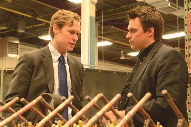 Alexis Deschênes, candidat pour le Parti québécois dans Trois-Rivières (à gauche), et Marc-André Lesmerises, cofondateur de Carnot Réfrigération (à droite).