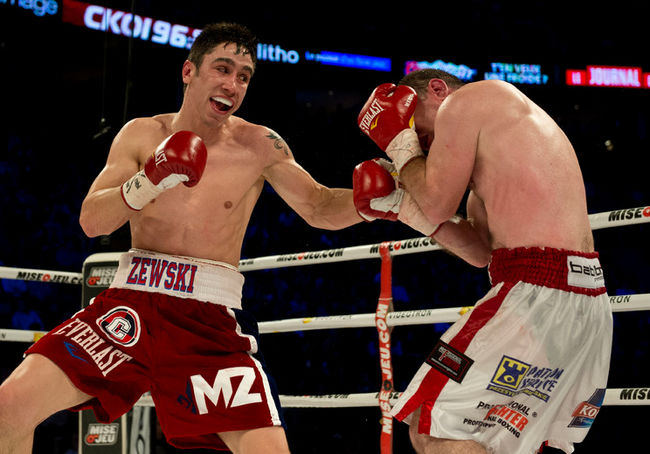 Mikaël Zewski a remporté son dernier combat au Centre Bell face à Krzysztof Szot.