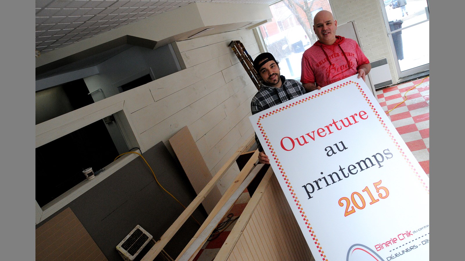 Jean-Guy Bertrand et Steve Bourassa, propriétaires de la Binerie Chick du centre-ville.