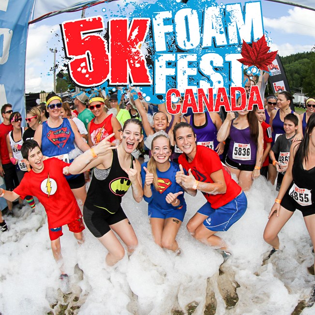C'est confirmé! Un 5k Foam Fest Canada Fun Run se tiendra à Vallée du Parc