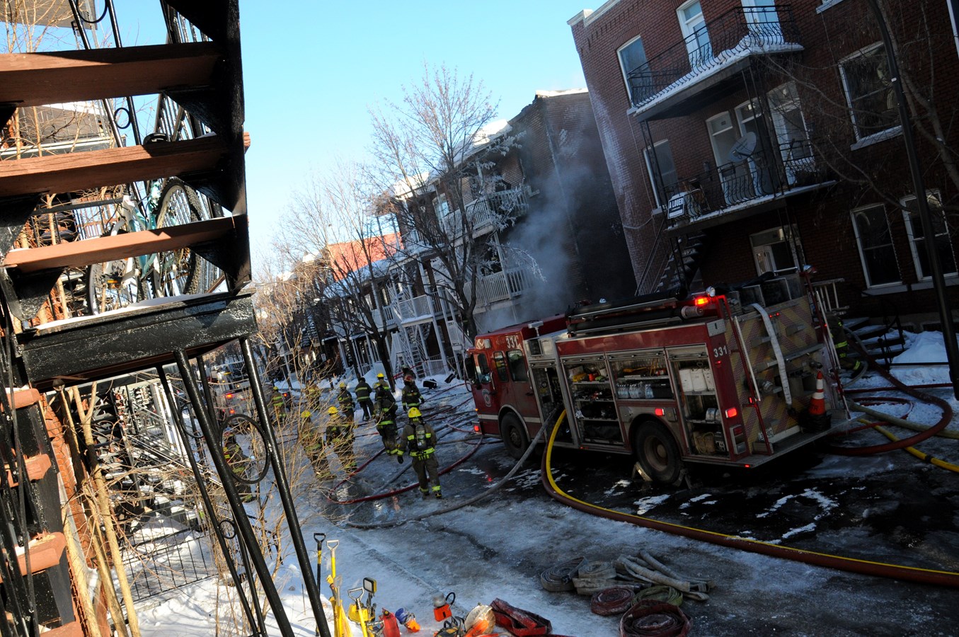 Incendie dans un immeuble à six logements de la rue Sainte-Angèle