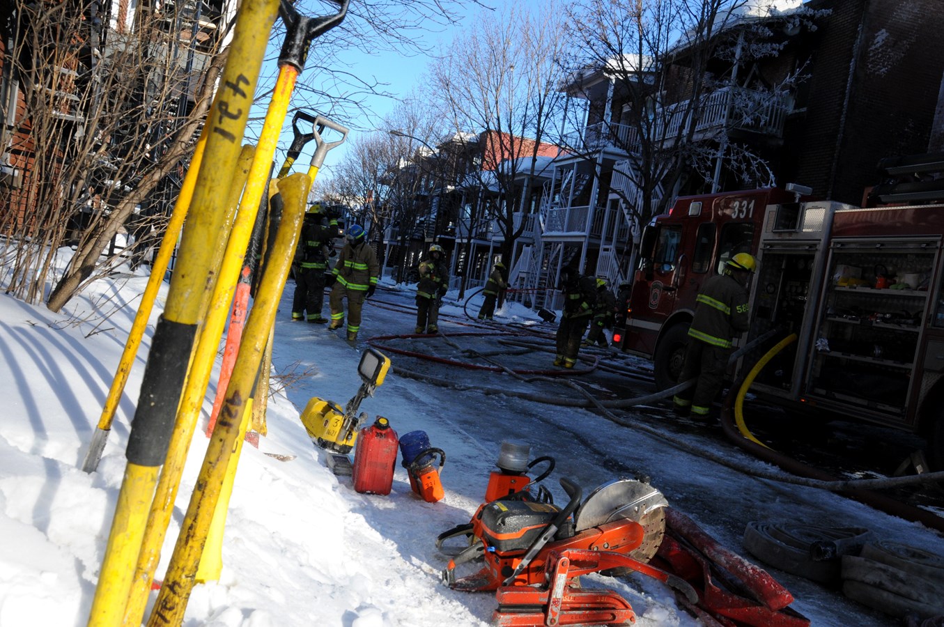 Incendie dans un immeuble à six logements de la rue Sainte-Angèle