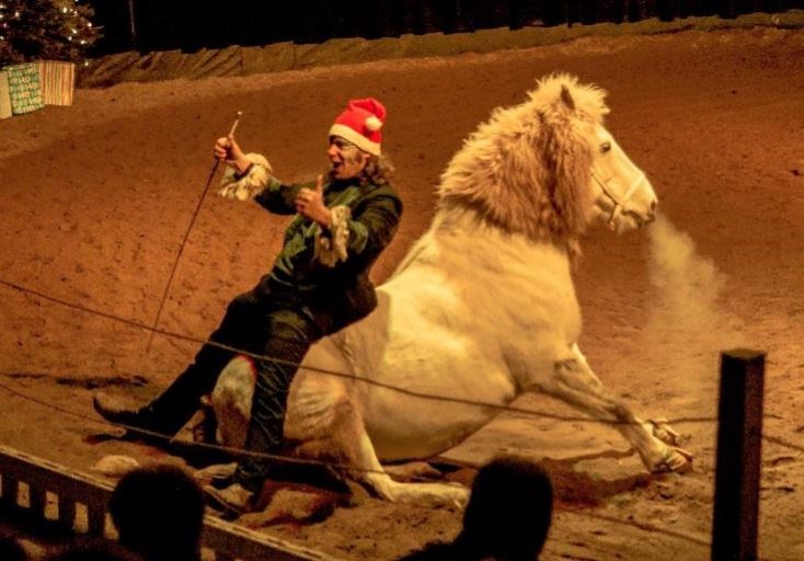 Un spectacle équestre de Noël à la ferme Beauvallon