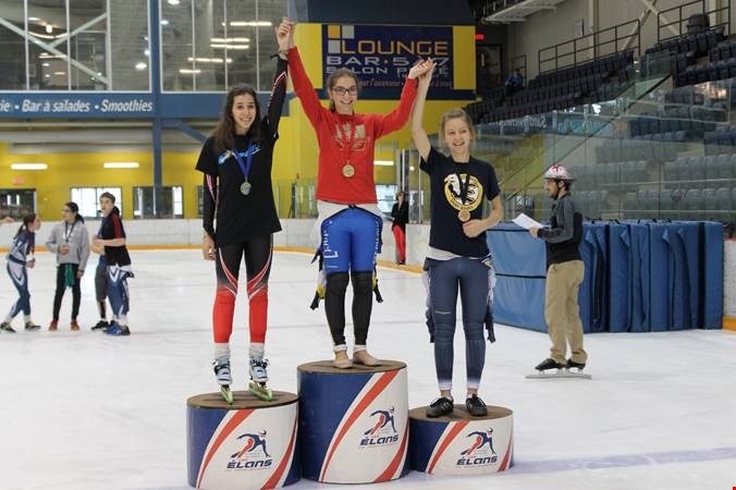 Junior– Féminin 1500m - Youka Parenteau  (QUE), Roxane Thériault (RDL), Léa Chamberland-Dostie (TRI)